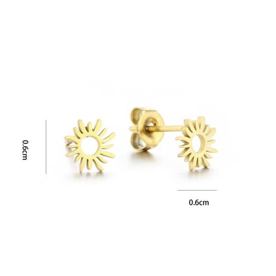 Bijoutheek Oorknop Zon Goud