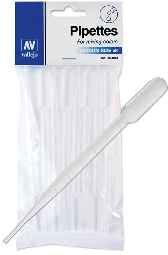 Pipettes Vallejo mittlere Größe (taille Medium ) (8 pièces)