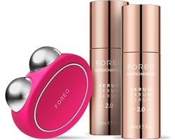 Forever Firm BEAR Microcurrent Gezichtsapparaat + 2 x Anti-Aging Geleidend Serum - Fuchsia