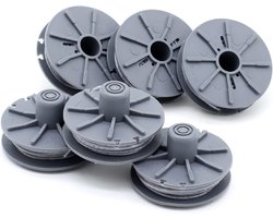 6 stuks reservedraadspoel 5307-20 voor Gardena turbotrimmer; reserveonderdeel voor grastrimmer 9805, 9806, 9807, 9808, 9809, 9827, 8846, 8847, 8848, 9870, 9872, 9874 – Ø 1 ,6mm, 6,1 m Lengte