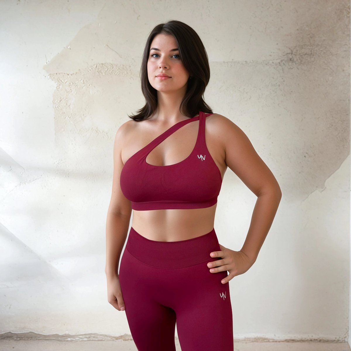 YV SPORT Sport bh dames Marbella - Trendy asymmetrische schouderbandjes - Premium kwaliteit - Comfortabele maar stevige fit - Perfecte bewegingsvrijheid - Zachte, stretchy stof - Fitness beha - sportbeha dames - Rood - Maat L