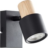 Applique Murale Brilliant Maribel Laiton Brossé/Noir – Tête Pivotante GU10 5W, Style Neo Rétro