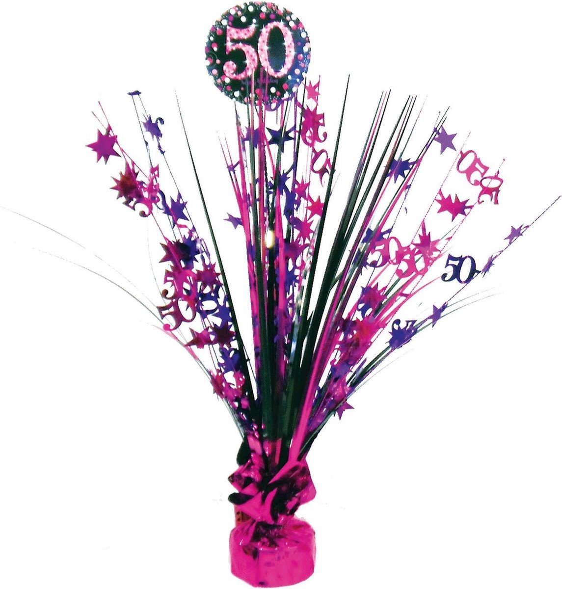 Tafeldecoratie 50 Jaar Happy Birthday Roze 33cm