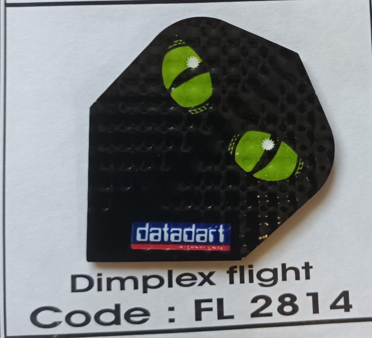 Dart Flights - 10 sets (30 stuks) - Dimplex - zwart met ogen