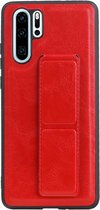 Grip Stand Hardcase Backcover voor Huawei P30 Pro - Rood