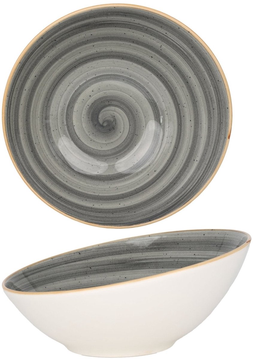 Bonna Serveerschaal - Aura Space - Porselein - 22 cm (850cc) - set van 2