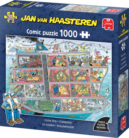 Jan van Haasteren - Cruiseschip - 1000 stukjes puzzel - Legpuzzel
