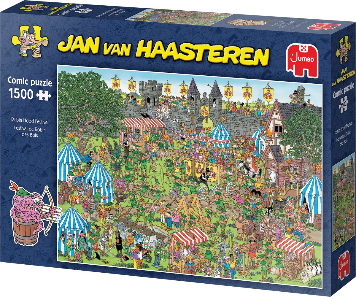 Jan van Haasteren - Robin Hood Festival - 1500 stukjes - Puzzel - Legpuzzel — afbeelding 4