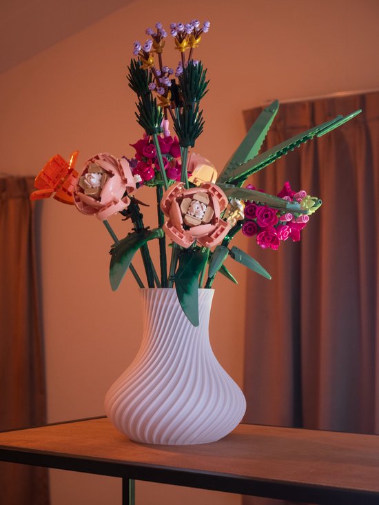 Vaas met houder voor Lego bloemen - Wit - Maerc Design