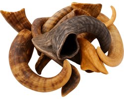 Animalking Lamshoorn Hond - Hoorn Hond - Kauwsnack Hond - Gewei Hond - M tot 100 Gram - 3 Stuks