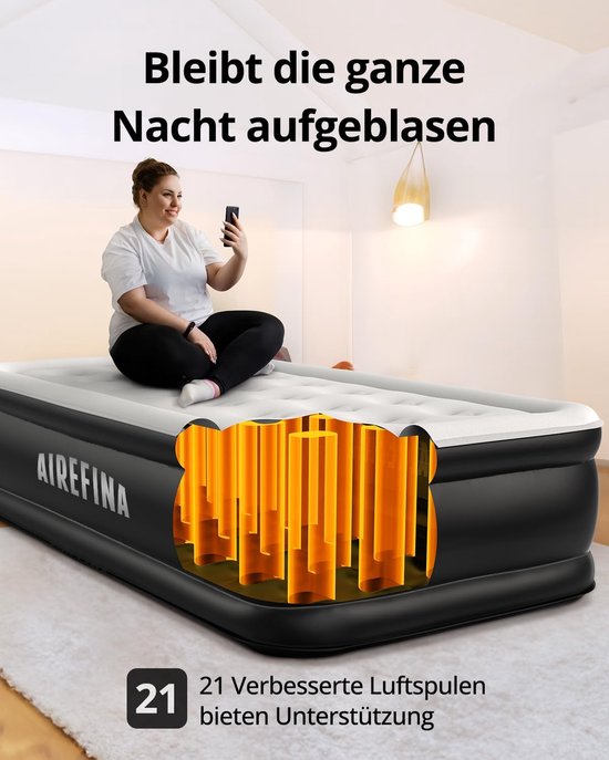 Luchtbed met Ingebouwde Pomp - Air Mattress - Inclusief Opbergtas van Merkloos — afbeelding 3