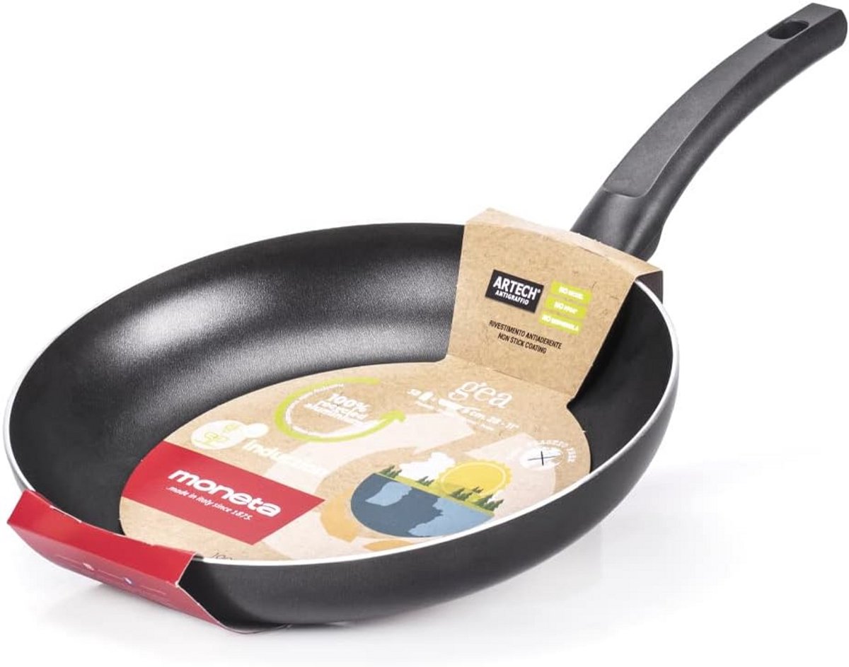 28 cm Gea pan van 100% gerecycled aluminium - Geschikt voor elke kookplaat, inclusief inductie