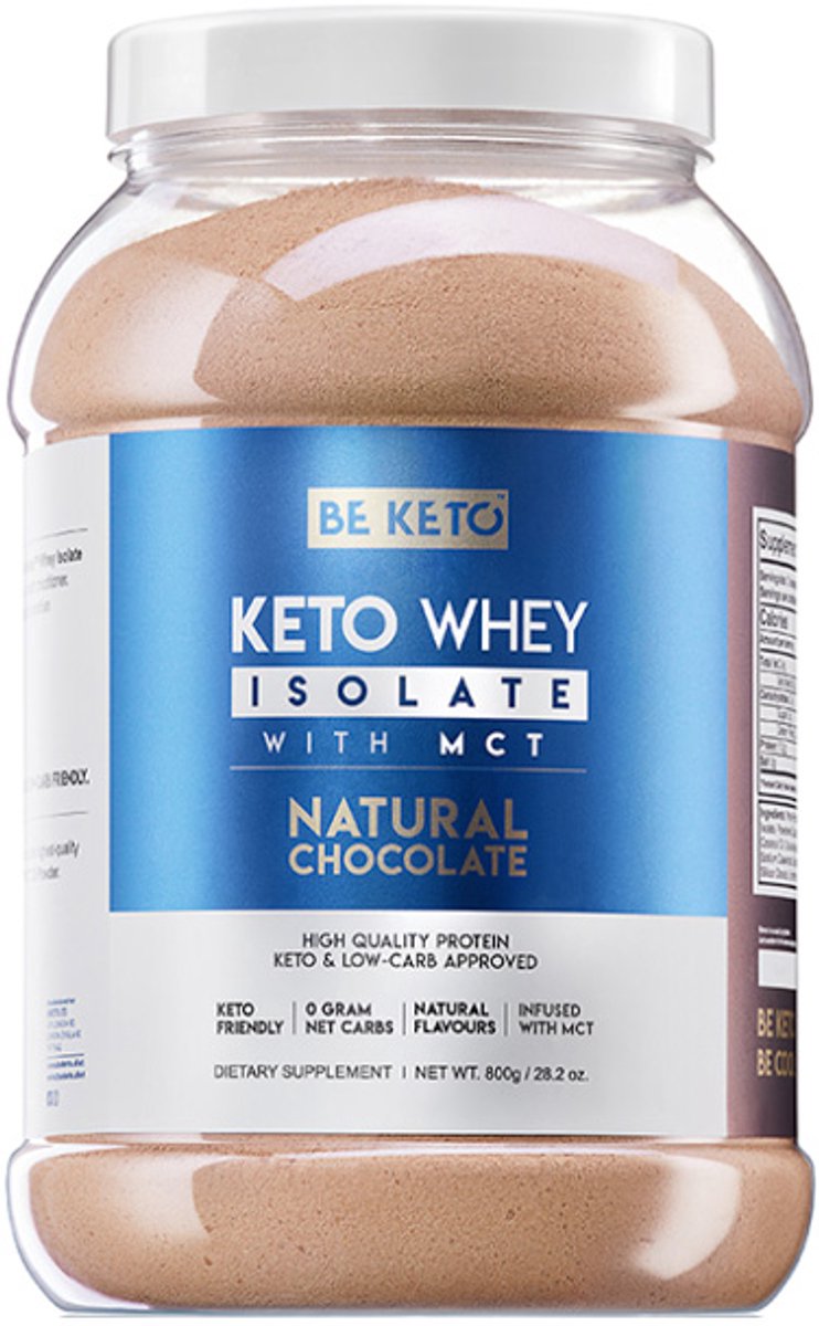 Goedkoopste Be Keto | KETO Whey MCT | Natural Chocolate | 800 gram | 1 x 800 gram
