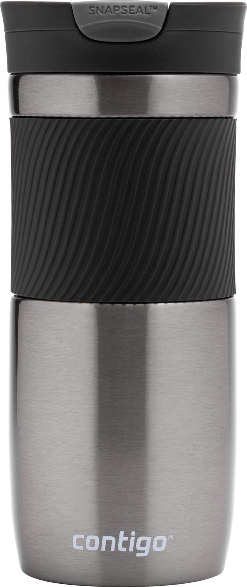 Contigo Byron Snapseal thermosbeker - Gunmetal - roestvrijstalen isoleerbeker, koffiebeker-to-go, lekvrij, houdt tot 7 uur warm, vaatwasserbestendig BPA-vrij deksel, 470 ml