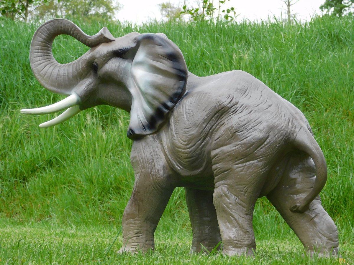 Beeld Olifant - 90 cm - Polystone
