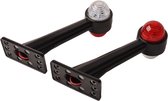 Breedtelicht Rood/Wit licht 19 cm lang in schuine hoek - 2 stuks - links en rechts - LED
