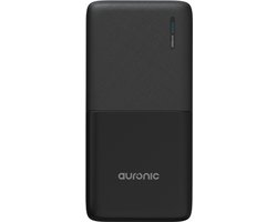 Auronic Powerbank 20.000 mAh - Opladen via USB-C en USB-A en Micro-USB - Inclusief Kabel - 4 Oplaadpoorten - Noodpakket - Zwart