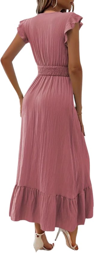 Robe d'été Nivard pour femme - Robes d'été - Adulte - Style Ibiza - Robe d'été - Rose - Taille XXL