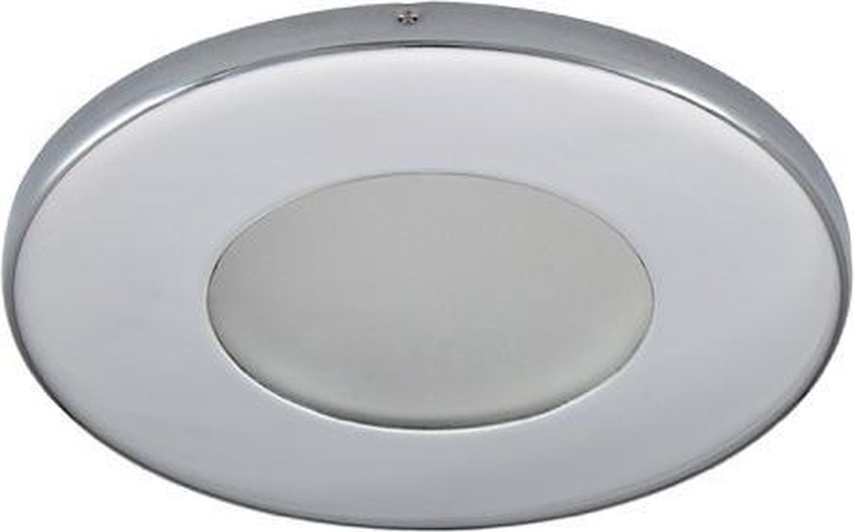 IP44 LED inbouwspot Nisa -Rond Chrome -Warm Wit -Dimbaar 5W -Philips