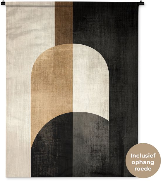 Tapisserie murale 120x160 cm - Motif géométrique - Formes - Wit - Tapisserie murale - Tapisseries