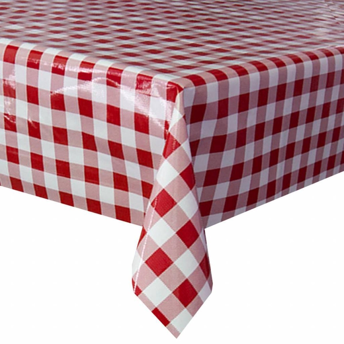 Mexicaans Tafelzeil Grote Ruit - 120 x 250 cm - Rood