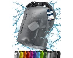 NORDLIGHT Dry Bag en Waterdichte Tas - (10L, Antraciet Mat) Waterdichte pakzak met rolsluiting en schouderband | Zwemmen, strand, kanoën, staand peddelen, duiken
