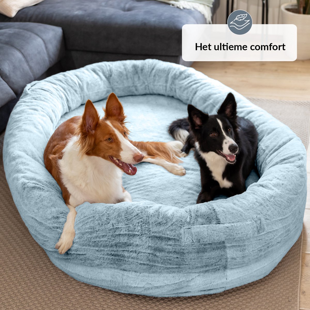 Human Dog Bed - Groot zitzakbed voor volwassenen - Blauw thumbnail 6