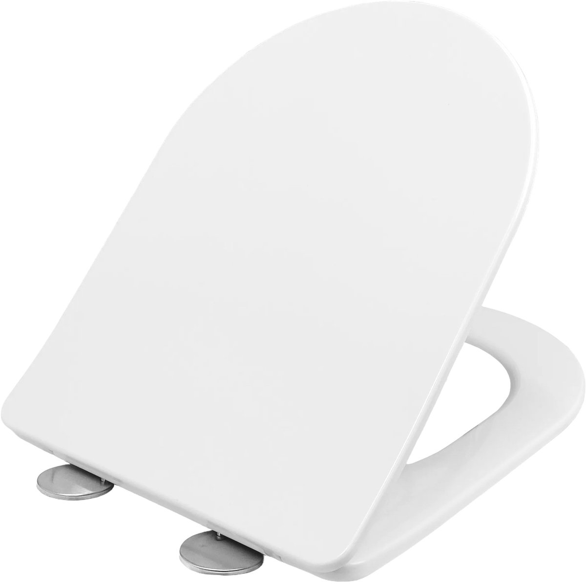 LAVITA® WC-Bril SINTO GRANDE - Wit - Softclose Antibacterieel - Toiletbril met deksel - Toiletzitting - Duroplast - voor badkamers, toiletten