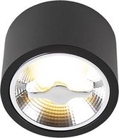 QAZQA expert - Moderne LED Plafondspot | Spotje | Opbouwspot - 1 lichts - Ø 12 cm - Zwart -  Woonkamer | Slaapkamer | Keuken