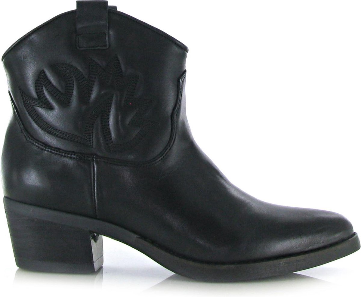 Shoecolate - Western enkellaars - Leer - Zwart - Maat 40 | bol.com