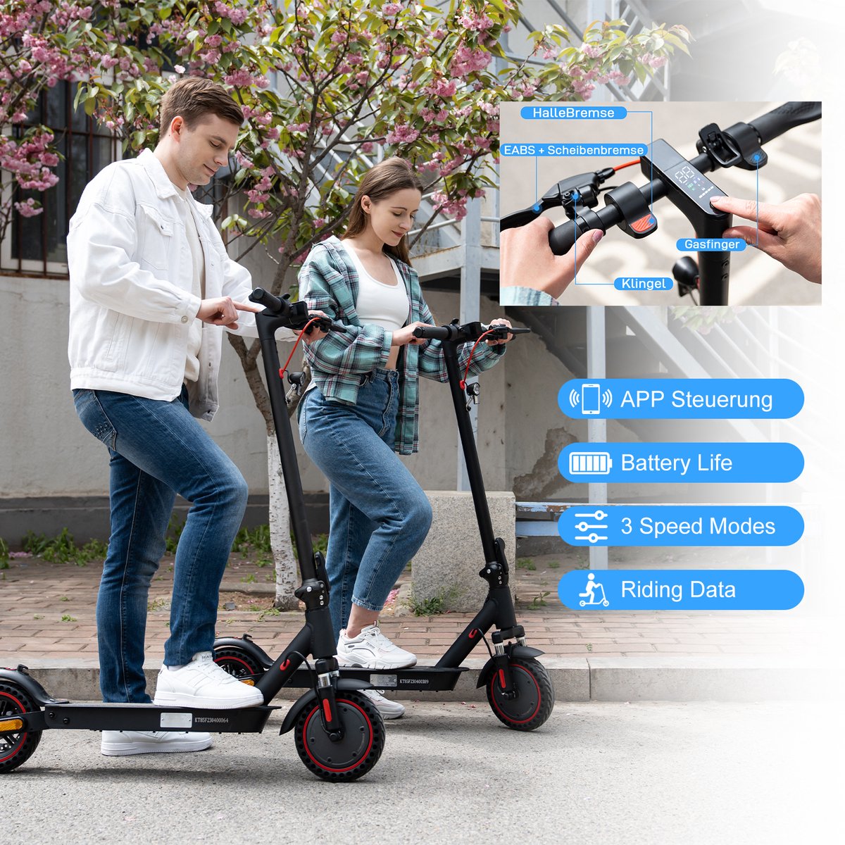 Evercross Tech EV85F Elektrische step - opvouwbaar - 25 km/u - voor volwassenen – foto 2