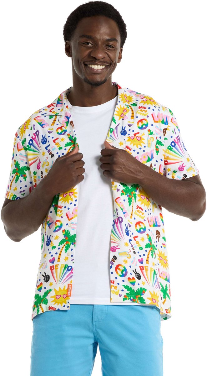 OppoSuits Tropic Pride Hawaiian - Heren Blouse - Mannen Shirt - Korte Mouwen - Zomer Outfit - Maat XS