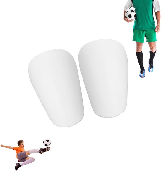Consumerce® Mini Scheenbeschermers 10x6 cm - Wit - Scheenbeschermer Voetbal – Scheenlappen Kind – Klein – Shin Guards – Shinguards