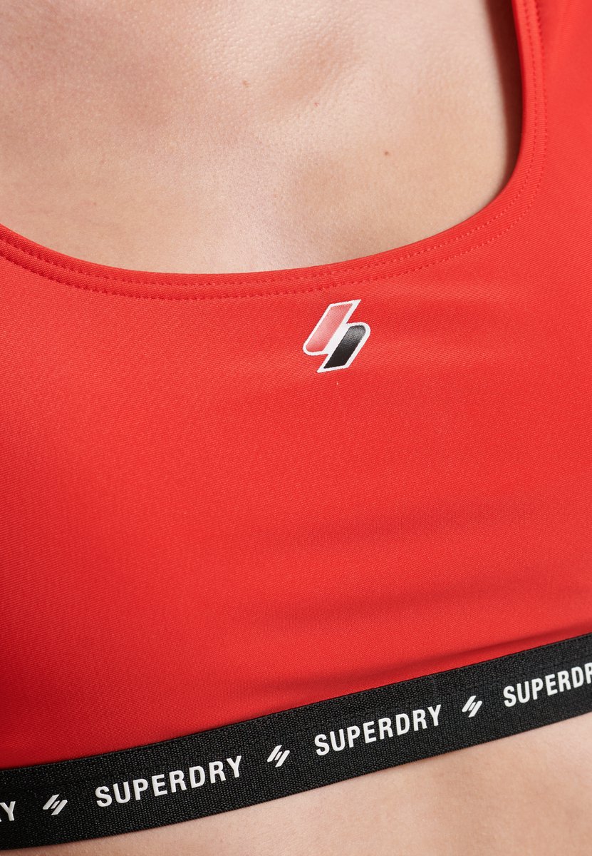 Superdry Elastisch Code Micro topje Dames Badpakken Rood
