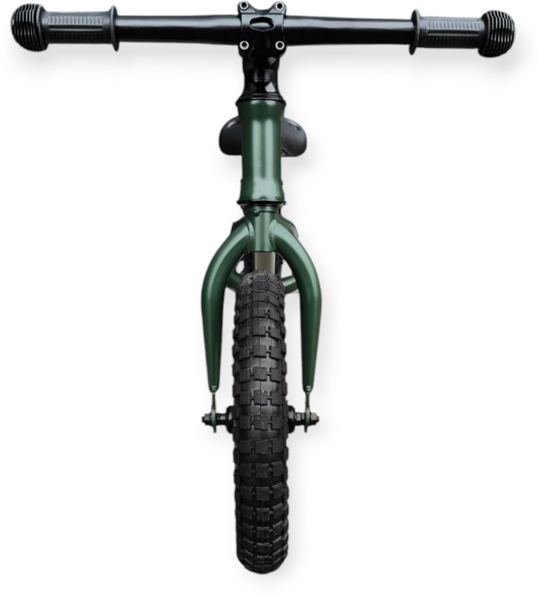 Jobber – Fatbike Loopfiets 2 jaar – Loopfietsen 12inch - Mat Groen — afbeelding 2