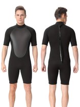 Livano Wetsuit Heren - Swimsuit - Shorty - Surfpak - Duikpak - Lange Mouw - Zwemsuit - Zwart - XXL