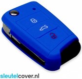 Autosleutel Hoesje geschikt voor Seat - SleutelCover - Silicone Autosleutel Cover - Sleutelhoesje Blauw