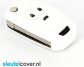 Housse de clé Opel - Blanc / Housse de protection en silicone / Housse de protection pour clé de voiture