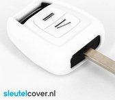 Autosleutel Hoesje geschikt voor Opel - SleutelCover - Silicone Autosleutel Cover - Sleutelhoesje Wit