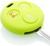 Autosleutel Hoesje geschikt voor Smart - SleutelCover - Silicone Autosleutel Cover - Sleutelhoesje Lime groen