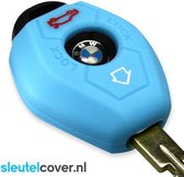 Autosleutel Hoesje geschikt voor BMW - SleutelCover - Silicone Autosleutel Cover - Sleutelhoesje Lichtblauw