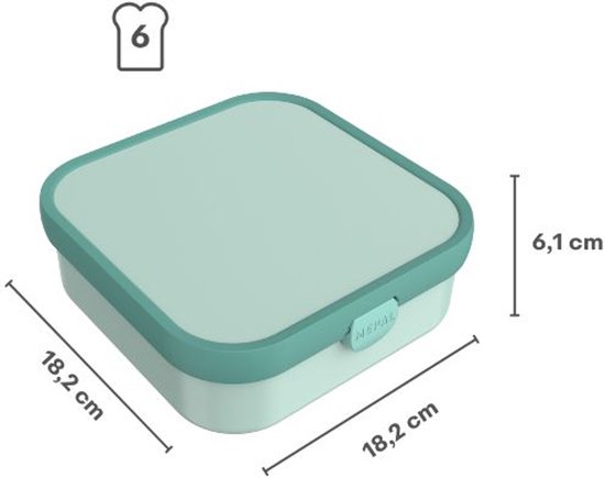 Mepal Bento Lunch Box Grand Campus - 2x 200 + 1250 ml - Comprend 2 boîtes bento amovibles et étanches et une fourchette - Stitch