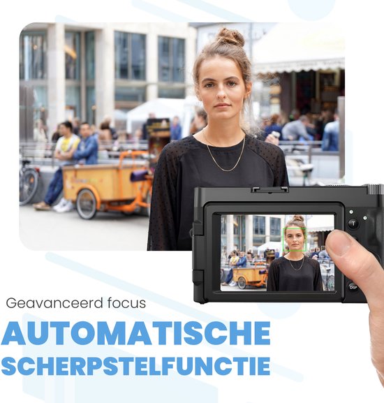 5K digitale camera met camera's aan de voorzijde/achterzijde/zoeker