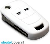 Housse de clé Opel - Blanc / Housse de protection en silicone / Housse de protection pour clé de voiture