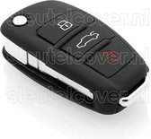Audi SleutelCover - Zwart / Silicone sleutelhoesje / beschermhoesje autosleutel