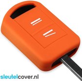 Autosleutel Hoesje geschikt voor Opel - SleutelCover - Silicone Autosleutel Cover - Sleutelhoesje Oranje