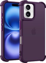 Coverzs matte Shock case geschikt voor iPhone 16 Plus (paars) - shockbestendig, premium bescherming, duurzaam