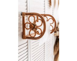Monnarita Franky - Rieten Handdoekhouder - Natuurlijke Materialen - Handgemaakt - Boho Stijl