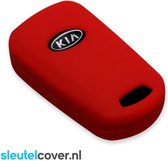 Autosleutel Hoesje geschikt voor Kia - SleutelCover - Silicone Autosleutel Cover - Sleutelhoesje Rood