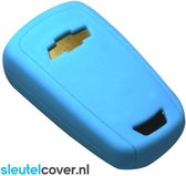 Autosleutel Hoesje geschikt voor Chevrolet - SleutelCover - Silicone Autosleutel Cover - Sleutelhoesje Lichtblauw
